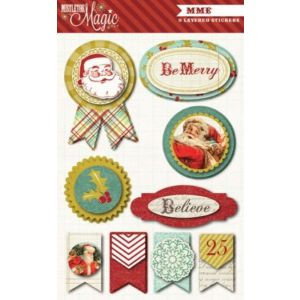 Naklejki Prima Marketing warstwowe Mistletoe Magic, 9szt